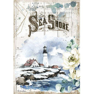 DFSA4558 Rice Paper A4 Romantic Sea Dream Sea Shore