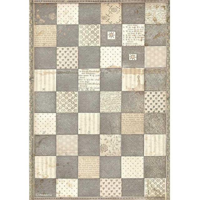 DFSA4605 Rice Paper A4 Alice Chessboard