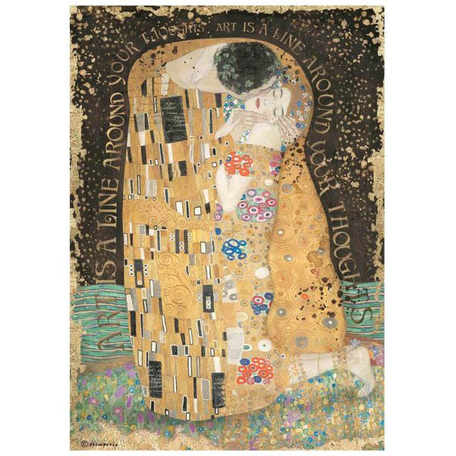 DFSA4637 Rice Paper A4 Klimt The Kiss