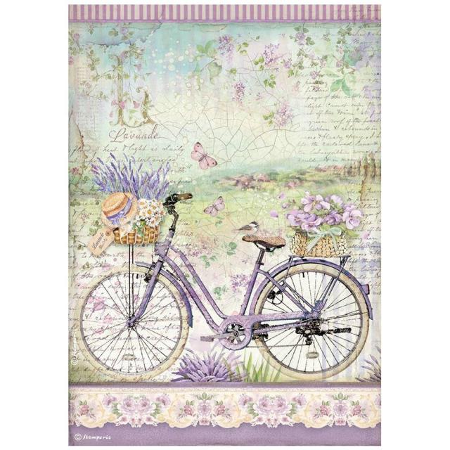 DFSA4671 Rice Paper A4 Provence Bicycle