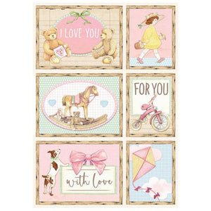DFSA4679 Rice Paper A4  DayDream Cards Pink