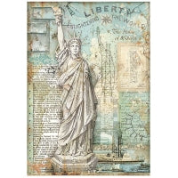 DFSA4702 Rice Paper A4 Sir Vagabond Aviator Statue of Liberty