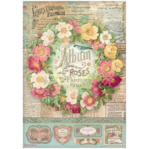 DFSA4734 Rice Paper A4 Rose Parfum Album de Roses