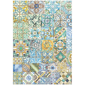 DFSA4740 Rice Paper A4 Blue Dream Tiles
