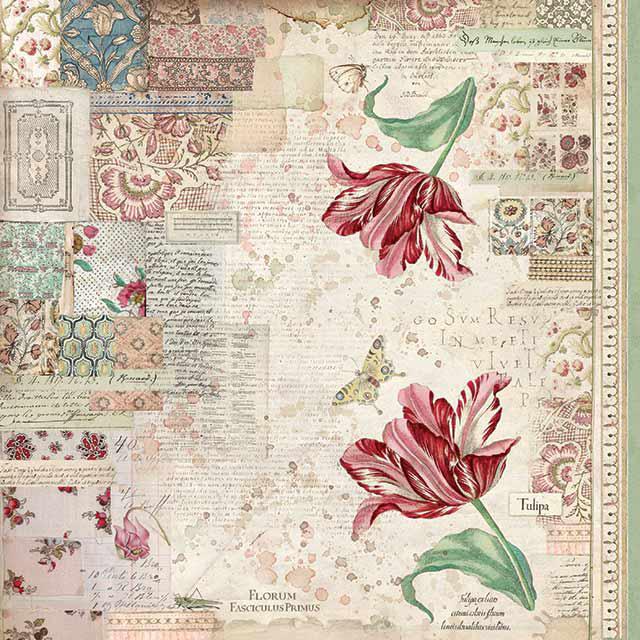 DFT340 Napkin Rice Paper Botanic Tulip