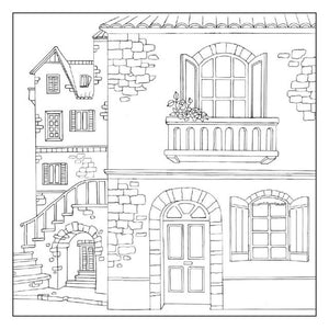 DFTM16 Silhouette Art Napkin Old House