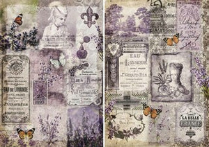 DQRP-0244 Rice Paper A4 Lavender Sisters