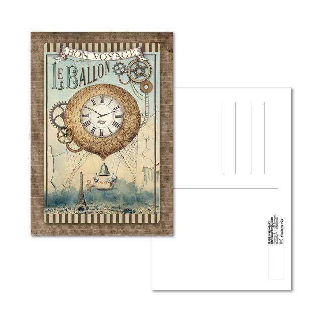 ECARD003 Postcard 10x15 cm Voyages Fantastiques Balloon