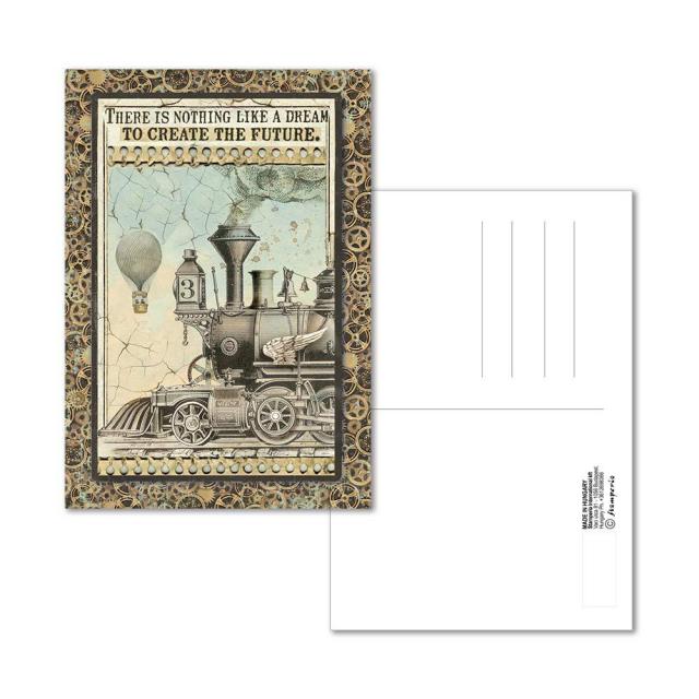 ECARD004 Postcard 10x15 cm Voyages Fantastiques Train