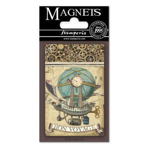 EMAG005 Magnet 8x5.5 cm Voyages Fantastiques Balloon