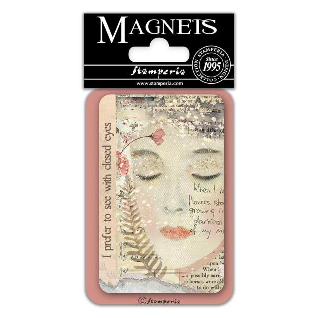 EMAG022 Magnet 8x5.5 cm Closed Eyes