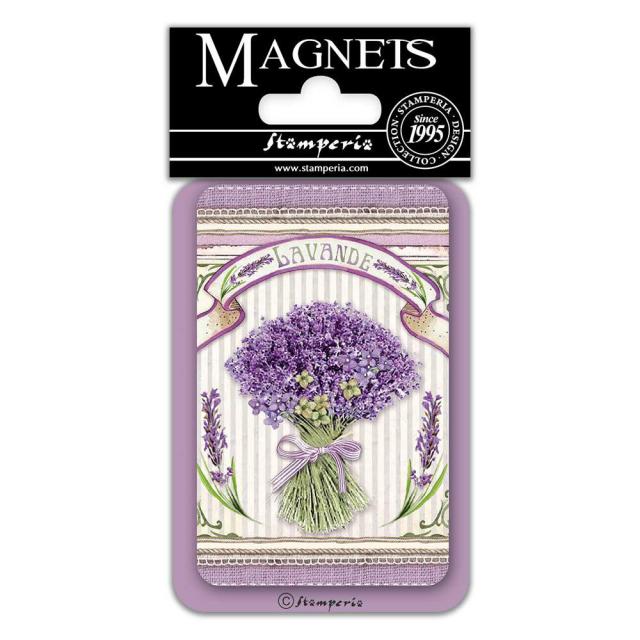 EMAG037 Magnet 8x5.5 cm Lavender Bouquet
