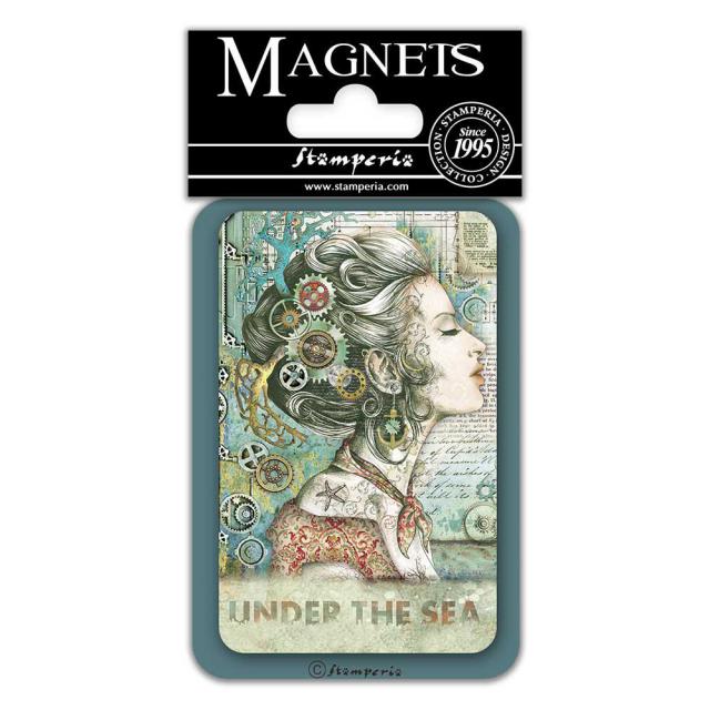 EMAG046 Magnet 8x5.5 cm Sea World Lady