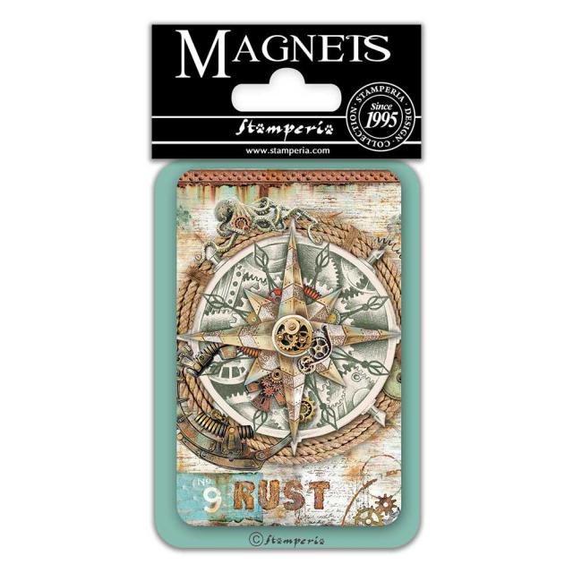 EMAG045 Magnet 8x5.5 cm Sea World Compass