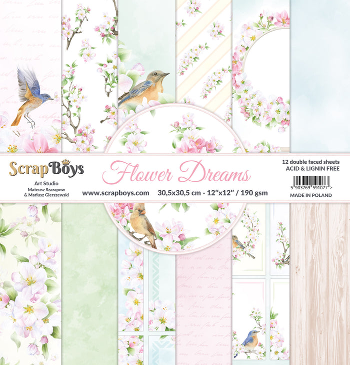 Flower Dreams 12 x 12 Double Sided Pad