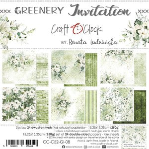 Greenery Invitation 6 x 6 Double Sided