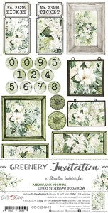 Greenery Invitation Junk Journal Extras 6 x 12