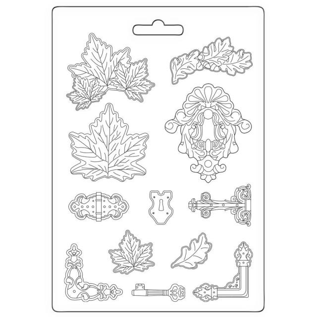 K3PTA4559 Soft Maxi Mold Magic Forest Leaves, Locks