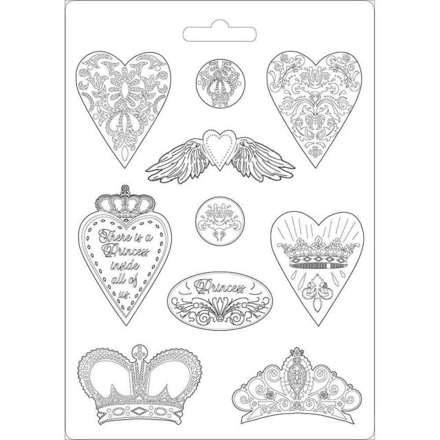 K3PTA471 Soft Maxi Mold Hearts and Crowns