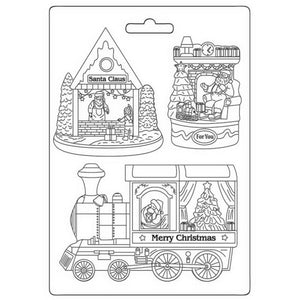 K3PTA5635 Soft Mold A5 Train Santa Claus