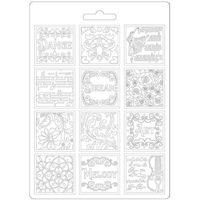 K3PTA576 Soft Mold A5 Passion Patchwork Music