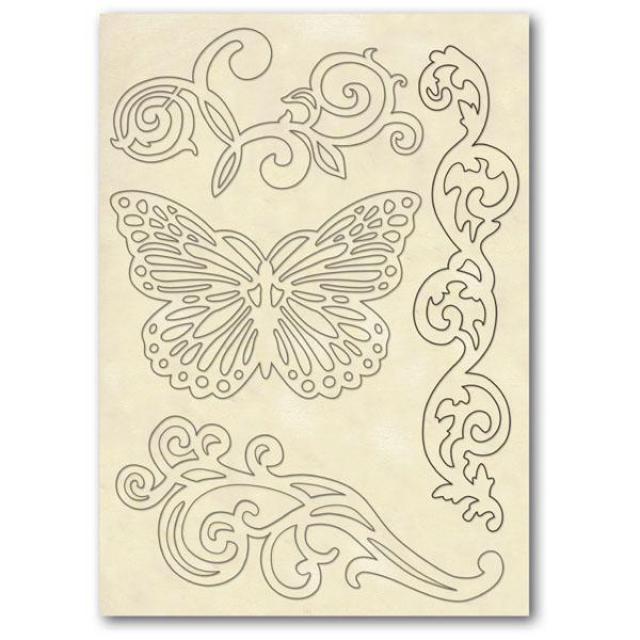 KLSP025 Wooden Frame A5 Butterfly and Bordure