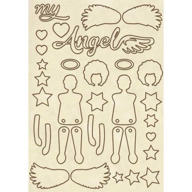 KLSP041 Wooden Frame A5 Angel baby