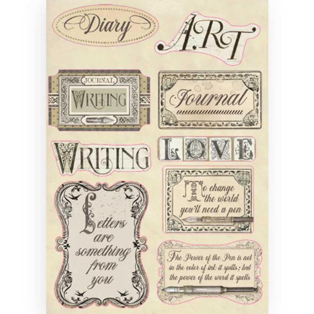 KLSP088 Wooden Frame A5 Calligraphy Labels