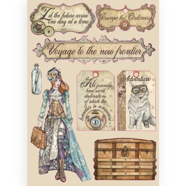 KLSP091 Wooden Frame A5 Lady Vagabond Labels