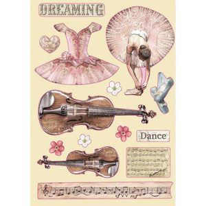 KLSP099 Wooden Frame A5 Passion Violin and Dance