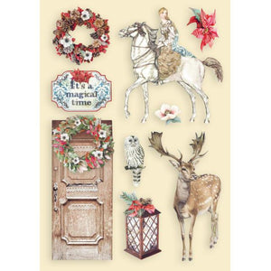 KLSP102 Wooden Frame A5 Winter Tales Horse and Deer