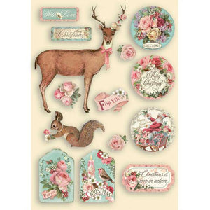 KLSP109 Wooden Frame A5 Pink Christmas