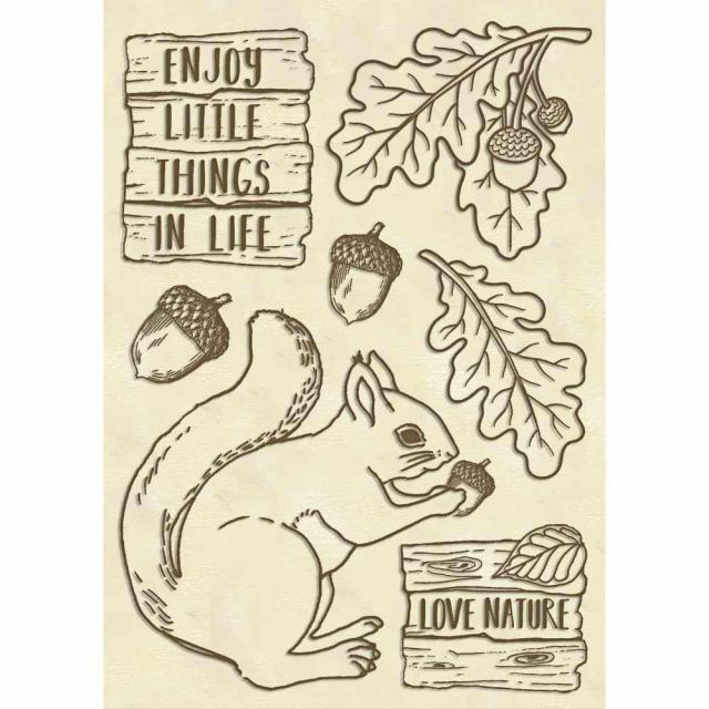 KLSPA607 Wooden Frame A6 Forest Squirrel
