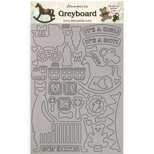 KLSPDA433 A4 Greyboard Sleeping Beauty Baby