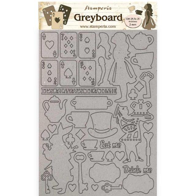 KLSPDA439 A4 Greyboard Alice Elements