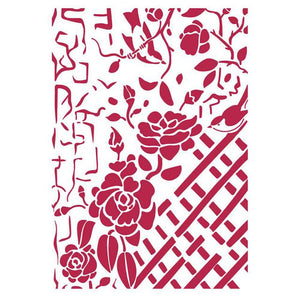 KSG440 Stencil G 21x29.7 Fence with Roses