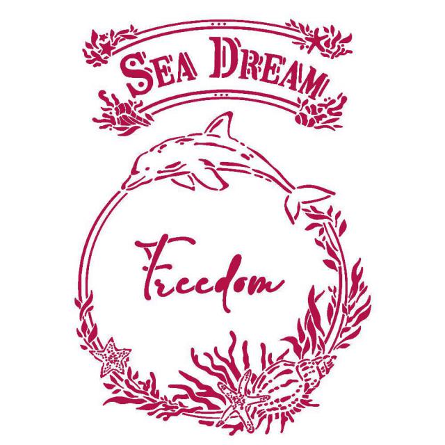 KSG462 Stencil G 21x29.7  Romantic Sea Dream Freedom