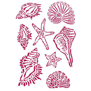 KSG463 Stencil G 21x29.7  Romantic Sea Dream Shells