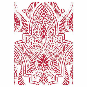 KSG469 Stencil G 21x29.7 Romantic Horses Saddle Pattern