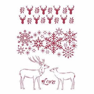 KSG478 Stencil G 21x29.7 Winter Tales Love