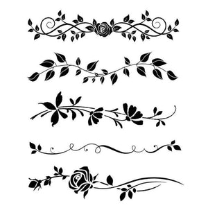 KSTD037 Thick Stencil 20x25 Border Rose