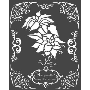 KSTD053 Thick Stencil 20x25 Poinsettia