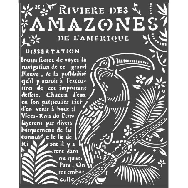 KSTD065 Thick Stencil 20x25 Amazonia Toucan