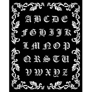 KSTD075 Thick Stencil 20x25 Sleeping Beauty Alphabet