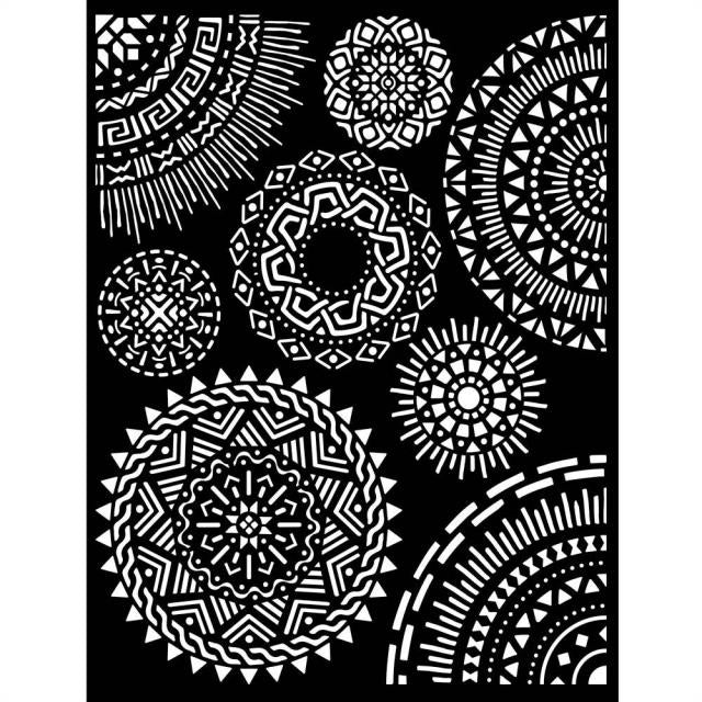KSTD100 Thick Stencil 20x25 Savana Tribal Circles