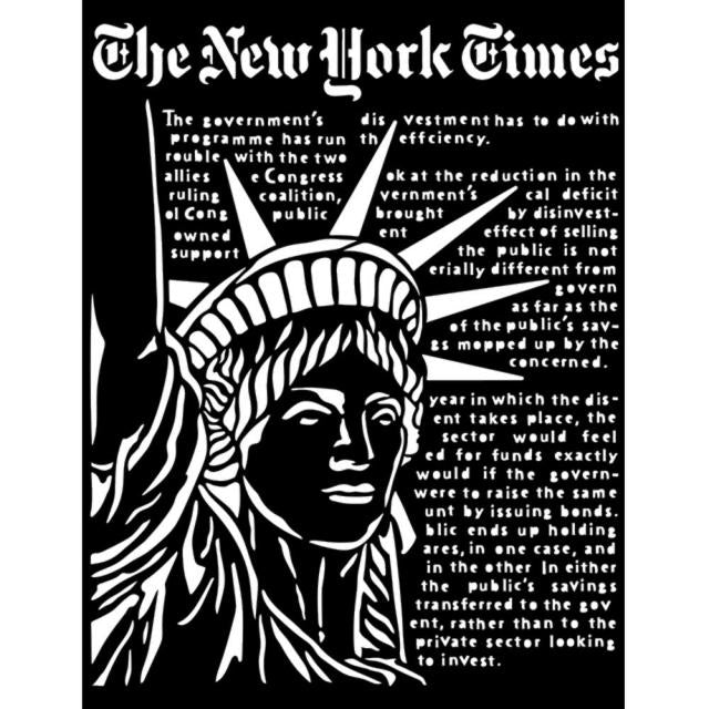 KSTD108 Thick Stencil 20x25 Sir Vagabond Aviator Statue of Liberty