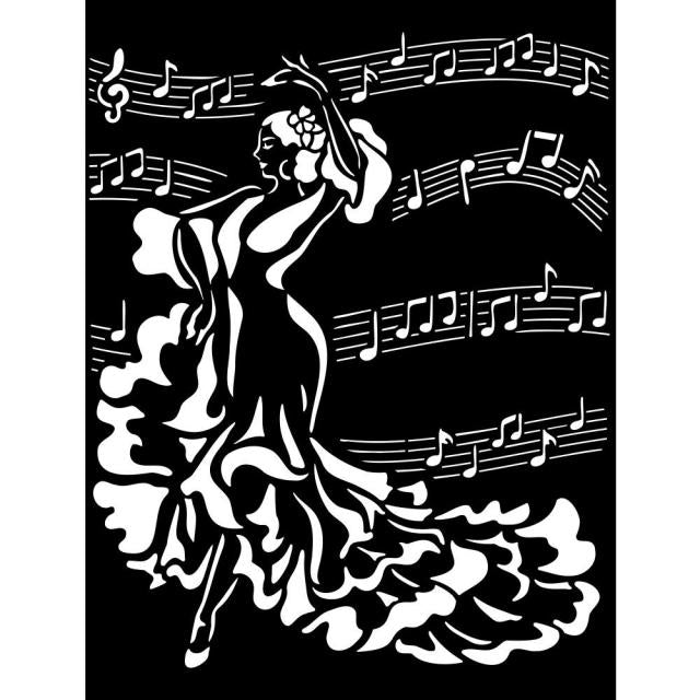 KSTD122 Thick Stencil 20x25 Desire Dancer