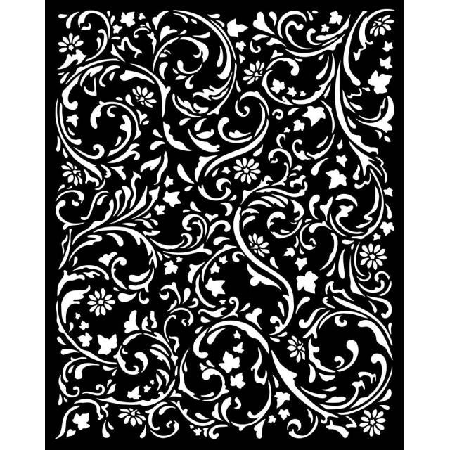 KSTD131 Thick Stencil 20x25 Magic Forest Swirls Pattern