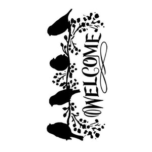 KSTDL04 Thick Stencil 12x25 Welcome Birds