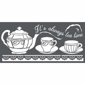 KSTDL18 Thick Stencil 12x25 Tea Time